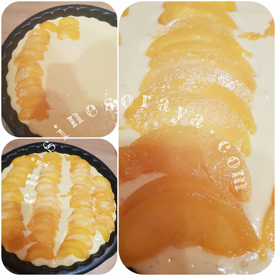 Gâteau à la pêche et aux noix de pécan