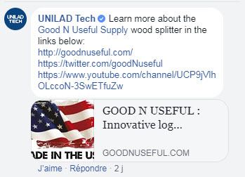 UNILAD Tech Group - UK about Good N Useful & Splitz-All splitting wood - fendre - buche bois