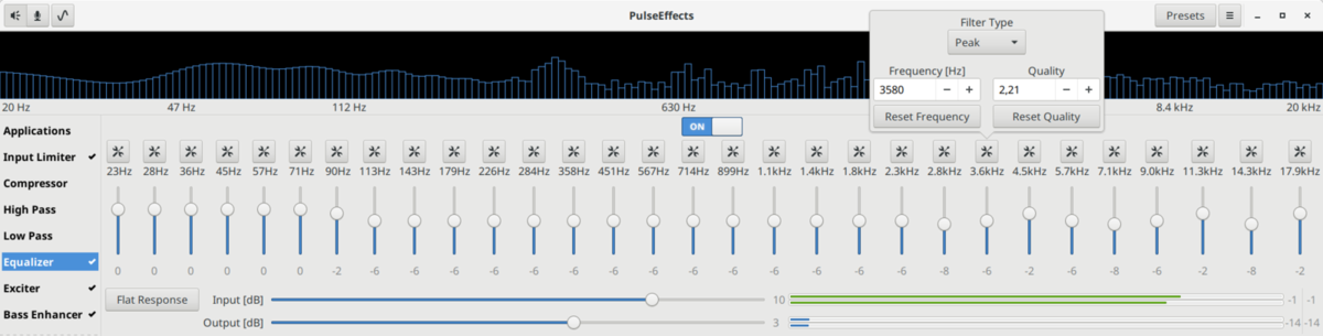 PulseEffects  compresseur,  égaliseur, un limiteur  réverbération. PulseAudio,  serveur de son  bureau Linux  le son  application  application.  Flathub.