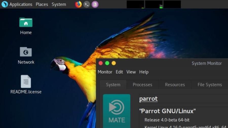 Parrot Security 4.0 debian mise à jour Kali Linux testing hacker pentesters pentest MATE 1.20