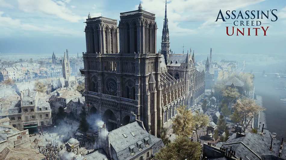 ubisoft 500 000 euros SOUTIENS DON JEUX  NOTRE-DAME DE PARIS Assassin's Creed Unity PC PARS FEU 