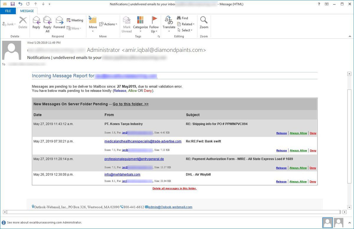 phishing outlook webmail microsoft windows scam sécurité informatique confidentialité courrier électronique ma