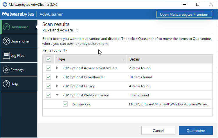 MBAM 4.0 , Malwarebytes logiciel Malwarebytes AdwCleaner 8.0 windows xp protection anti-publicitaire