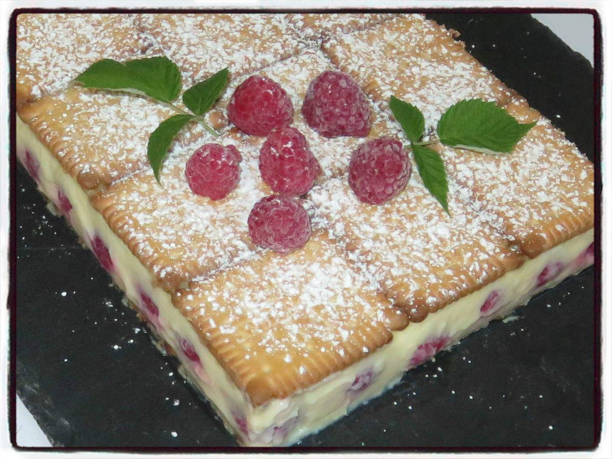 Gateau De Petits Beurres A La Framboise Recettes Faciles Les Gateaux De Steph