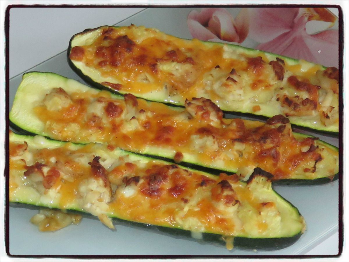 Courgettes Farcies Poulet Cheddar Recettes Faciles Les Gateaux