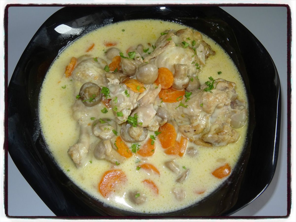 Recette - Blanquette de poulet au Cookeo 