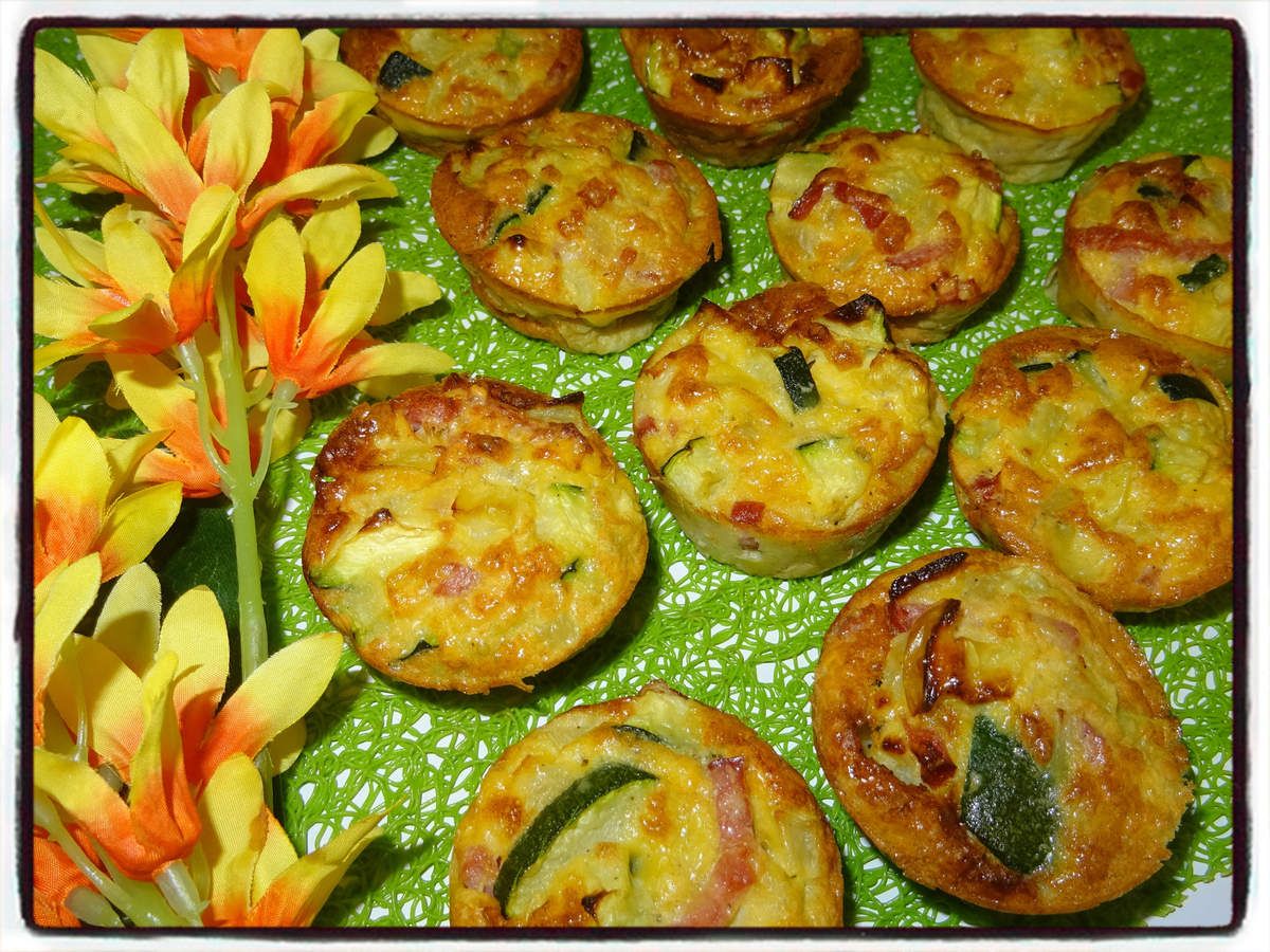 Flans de courgette au bacon - Recettes faciles - Les gâteaux de Stéph