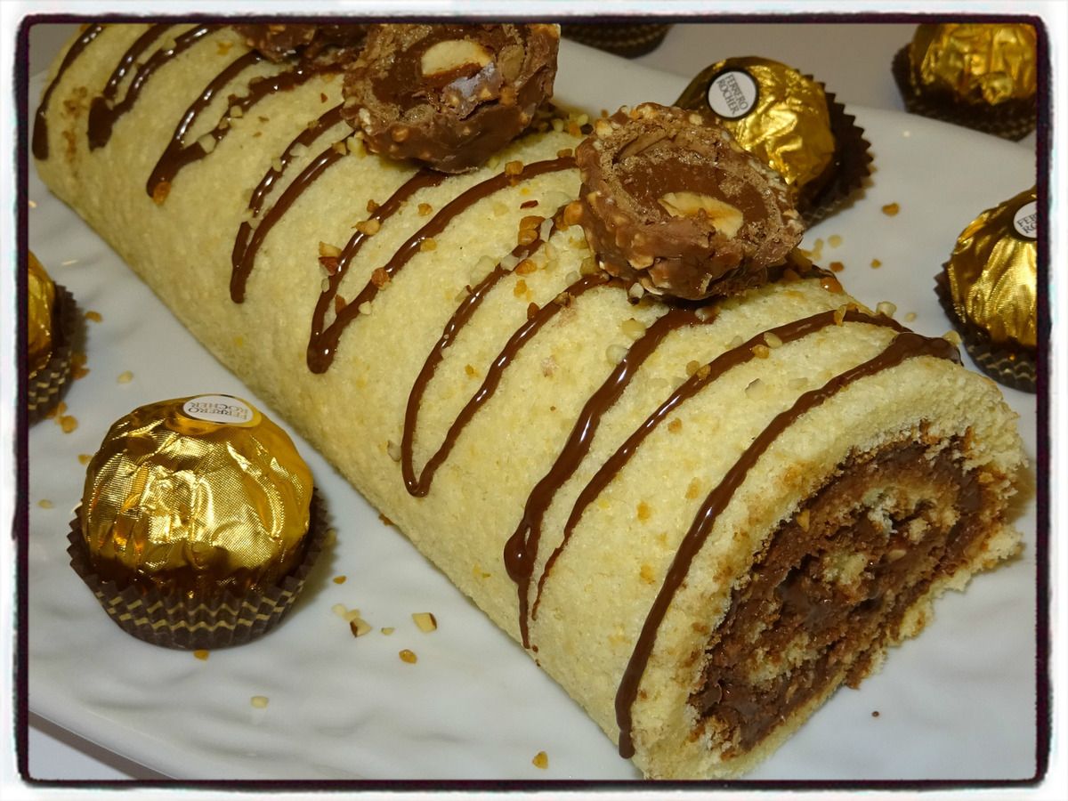 Gâteau roulé aux ferreros