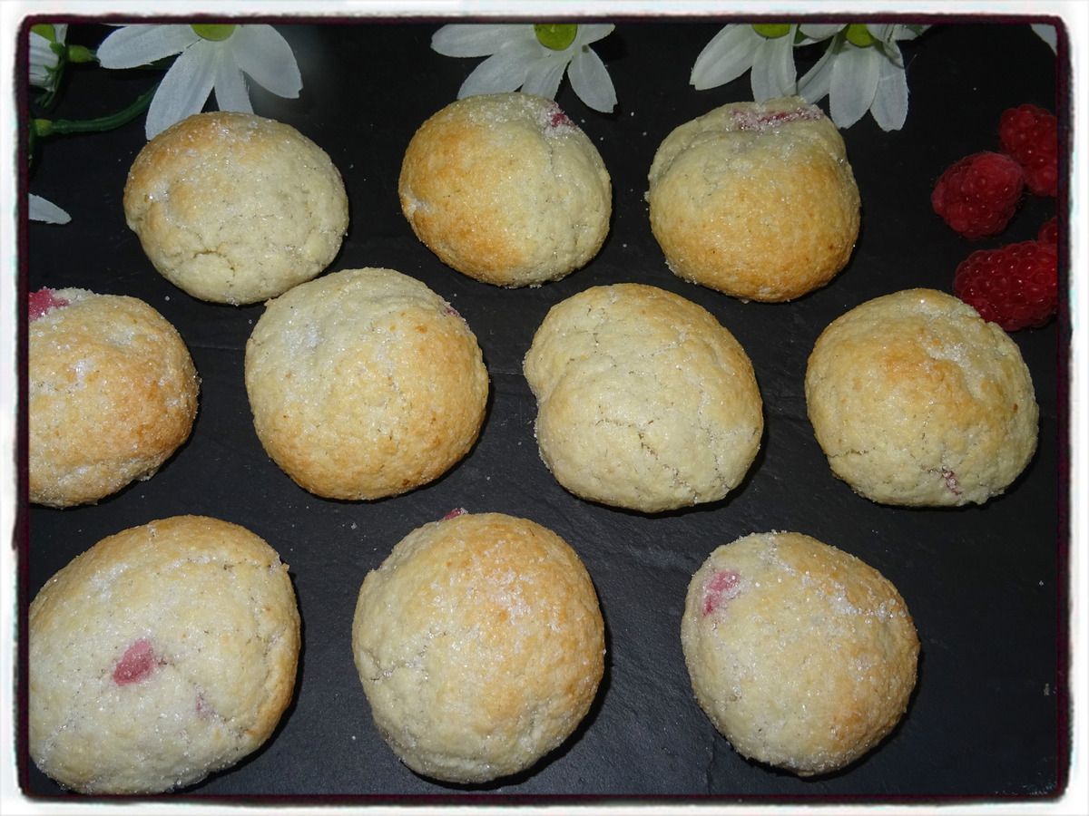 Bouchées aux amandes et à la framboise (sans gluten)