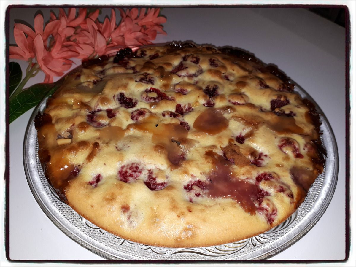 Moelleux à la framboise et au chocolat blanc