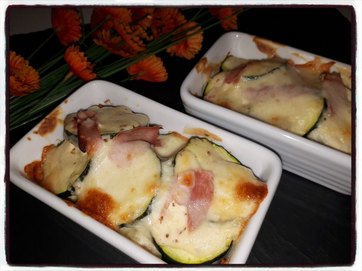 Gratin de courgette à la moutarde