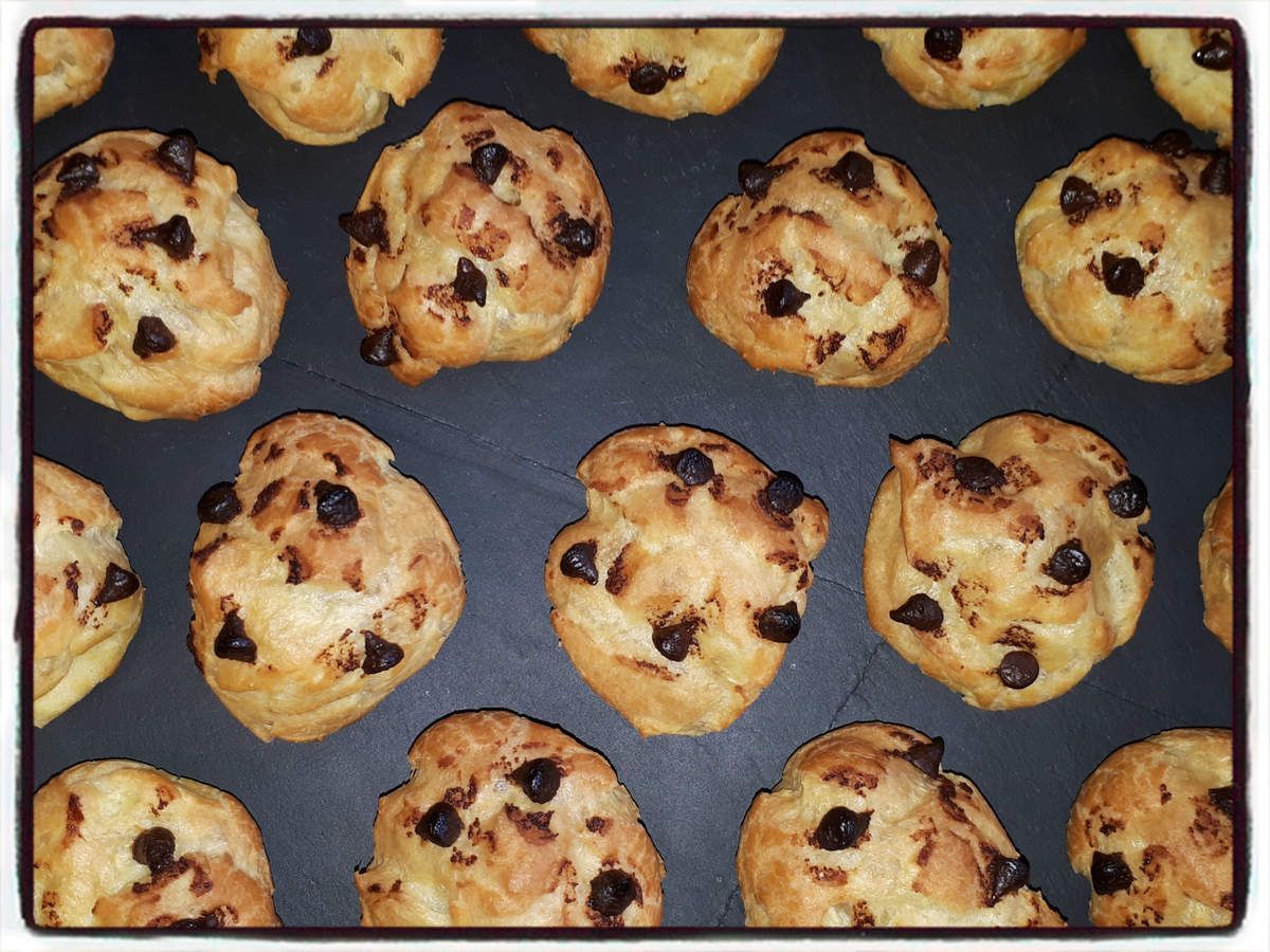chouquettes aux pépites de chocolat
