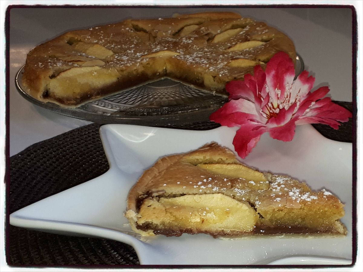 tarte amandine pomme chocolat