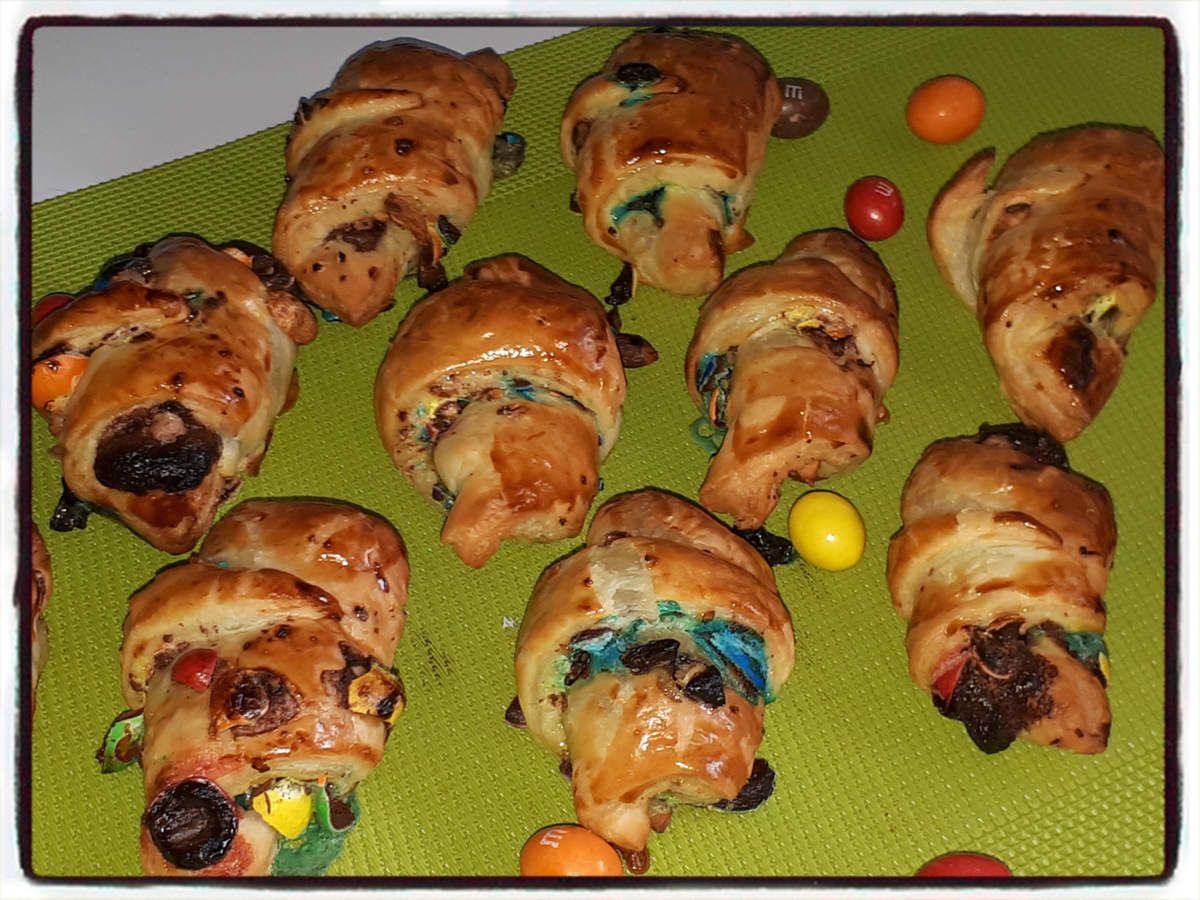 croissants chocolat M&M's