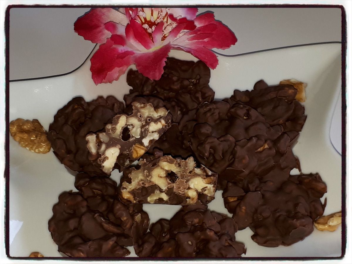 bouchées noix chocolat