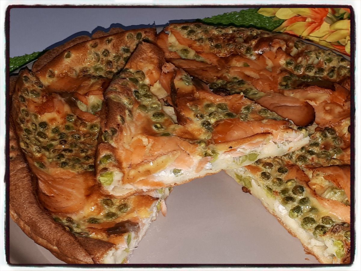 clafoutis saumon petits pois