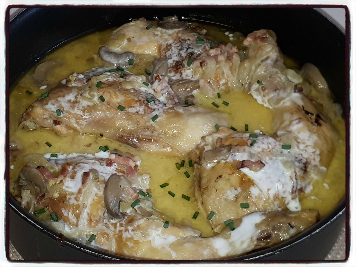 Poulet à léchalote et aux champignons - Recettes faciles - Les gâteaux de  Stéph