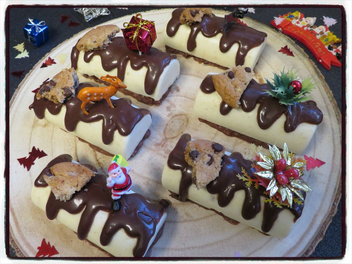 mini bûche vanille cookies