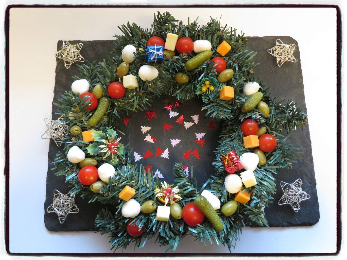 couronne apéritive de Noël