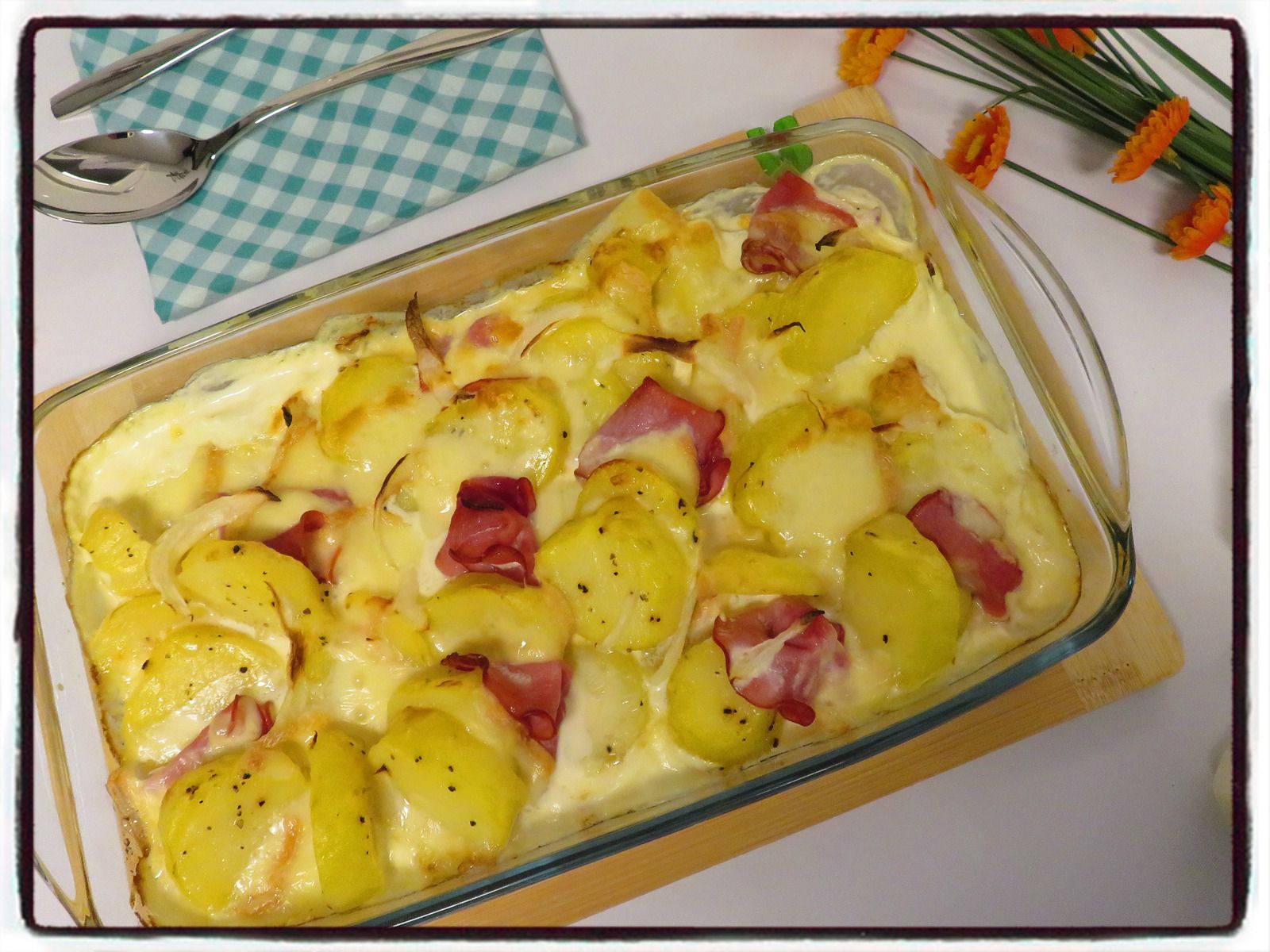 Gratin de pommes de terre au bacon et à la raclette - Recettes faciles -  Les gâteaux de Stéph
