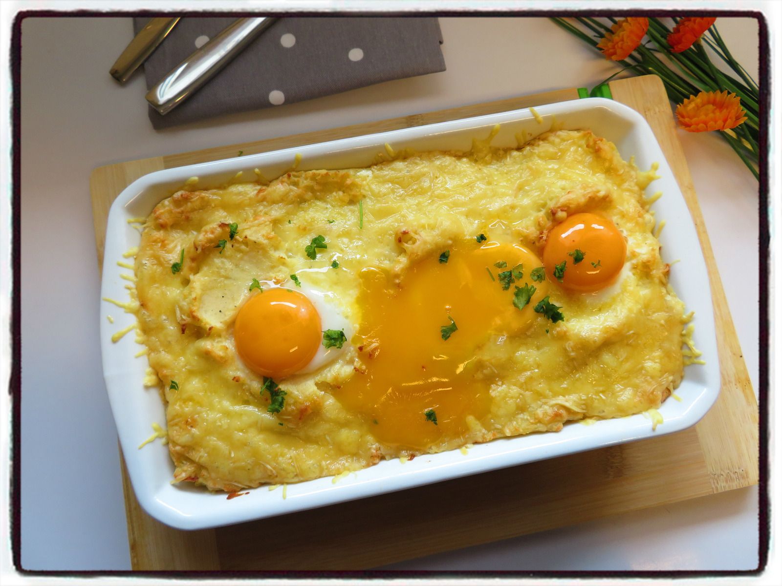 oeuf cocotte purée comté fromage