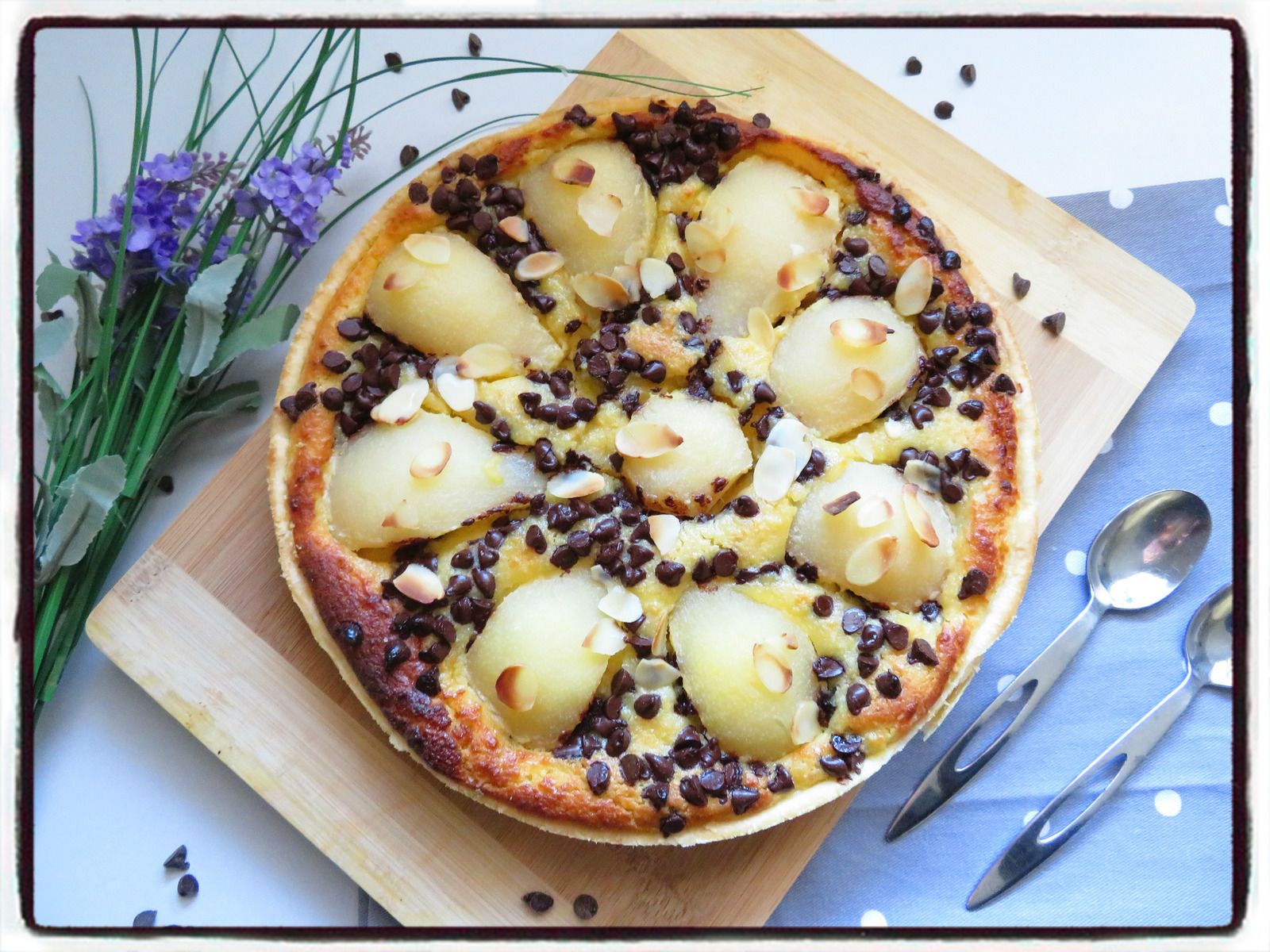 Tarte Aux Poire A La Frangipane Et Au Chocolat Recettes Faciles
