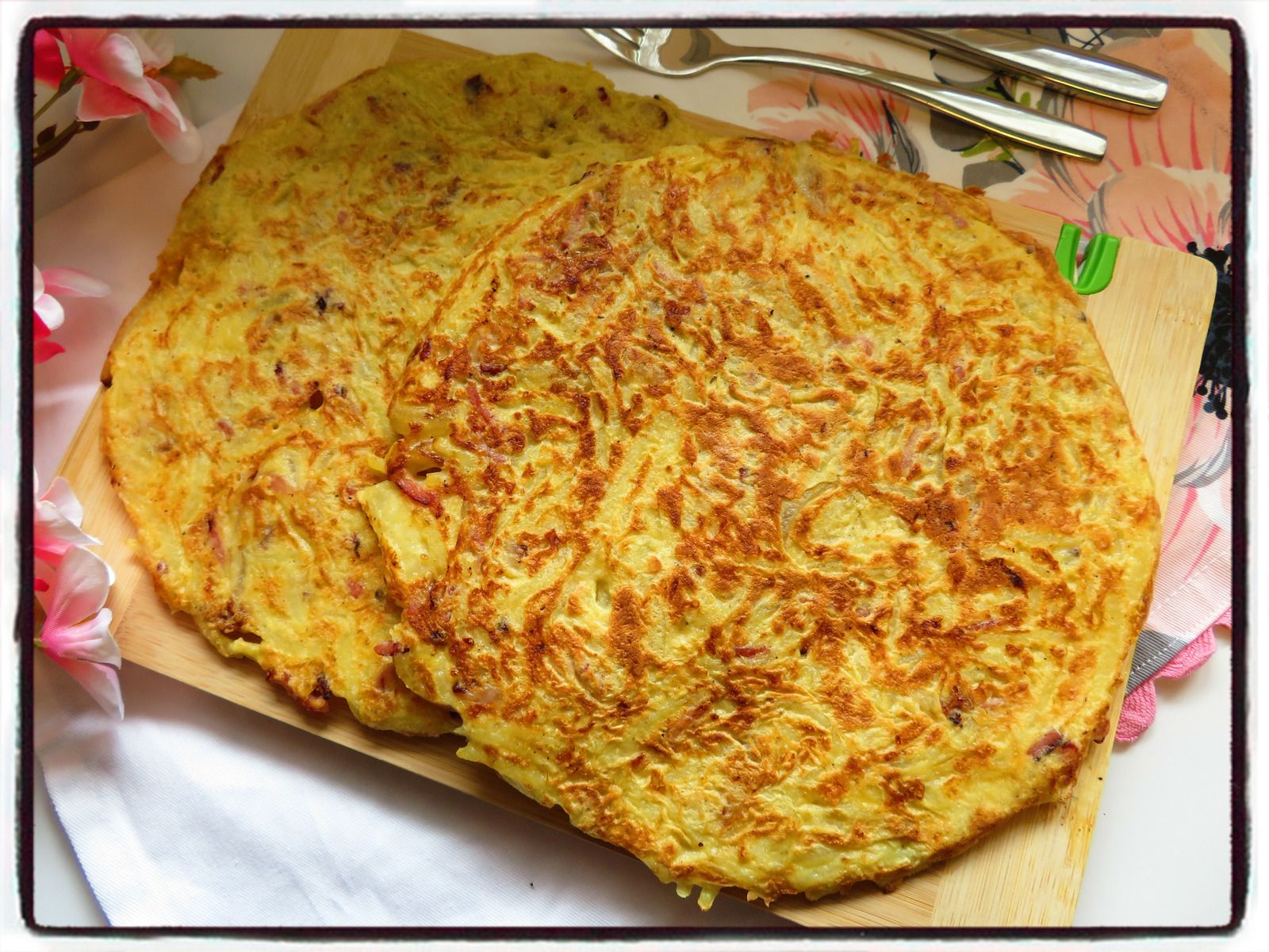 crêpes pommes de terre lardons oignon
