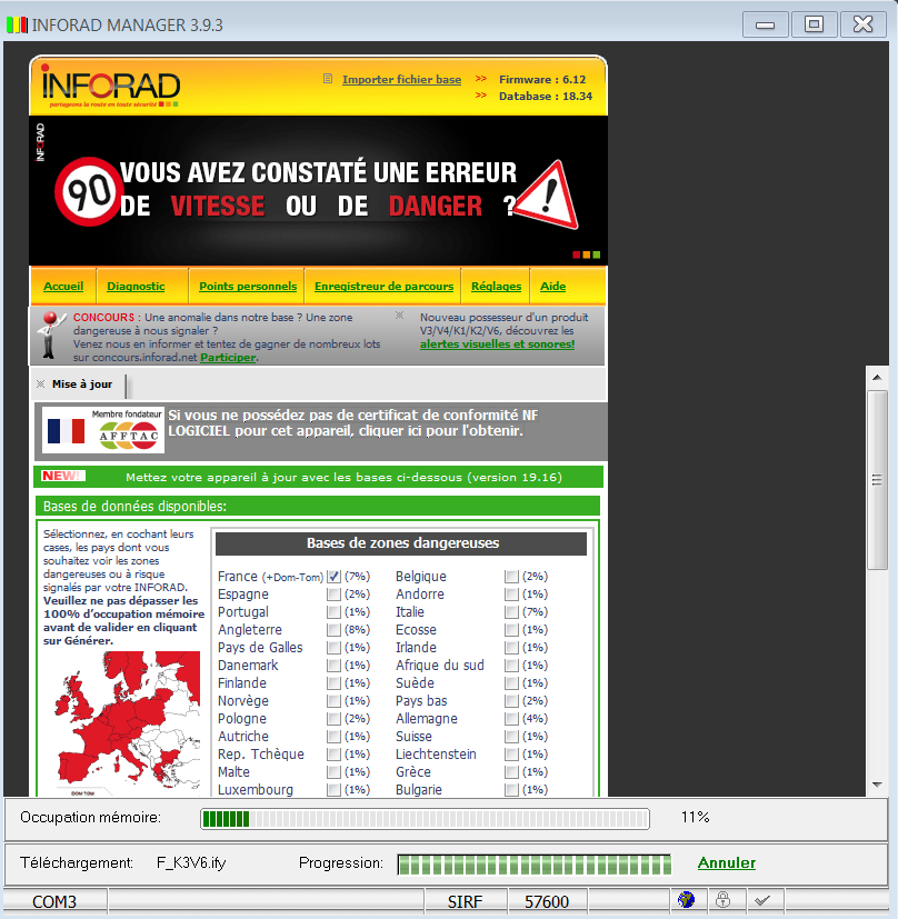 TÉLÉCHARGER INFORAD MANAGER V6