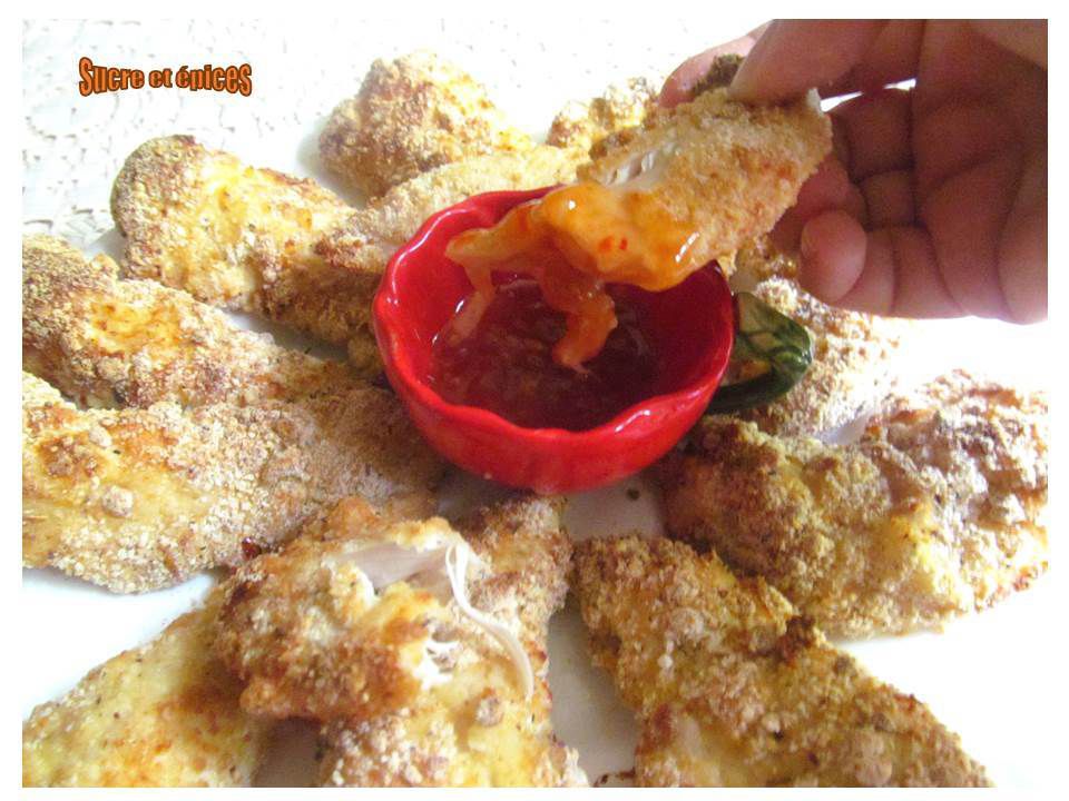 Aiguillettes de poulet au grana padano cuites au four