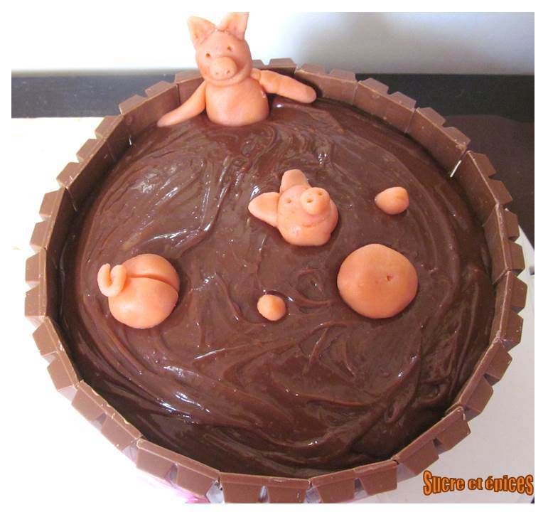 Gâteau bain de boue de cochons 