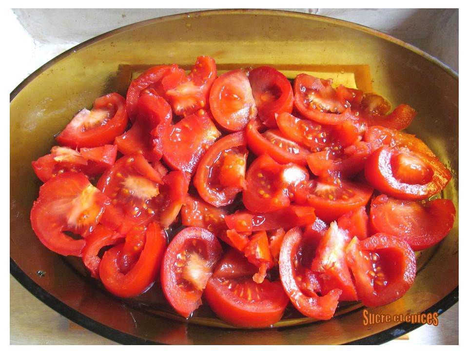 Clafoutis aux tomates et scamorza fumée