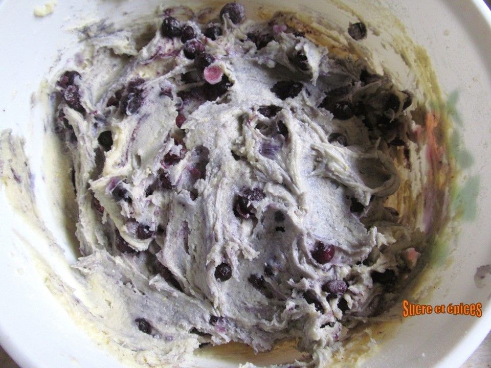 Gâteau aux myrtilles et au citron