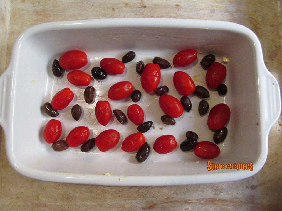 Clafoutis aux tomates cerises et olives