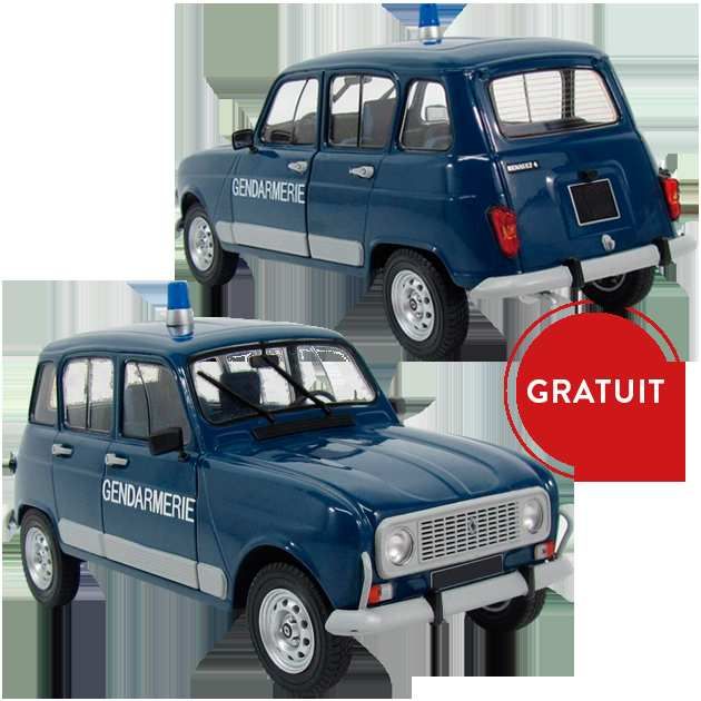 Maquette 1/8 d'une Renault 4L Export aux éditions Altaya