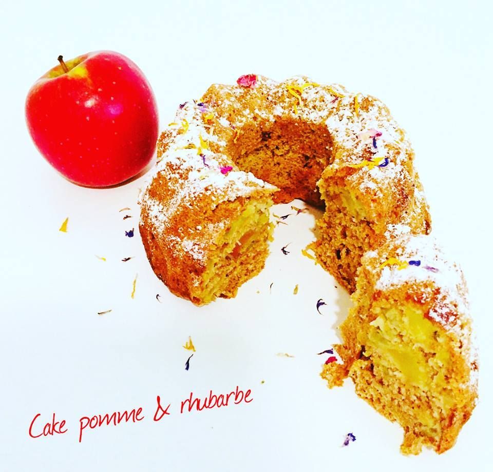 Gateau Pomme Rhubarbe Healthy Wellness By Sev