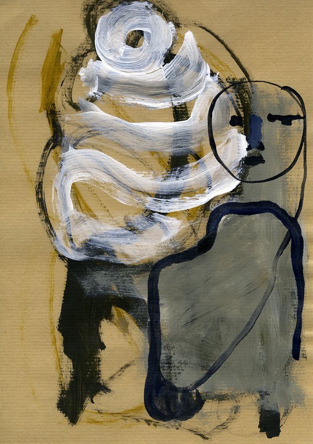acrylique sur papier kraft vergé (21x29,7cm)