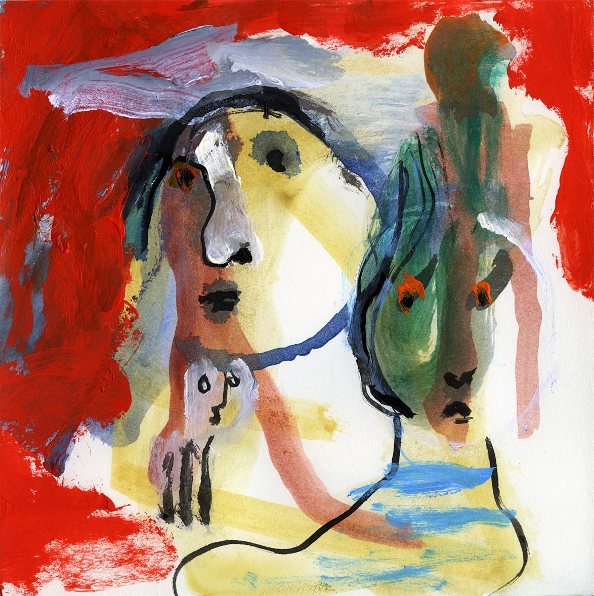 acrylique et pigments sur papier (20x20cm)