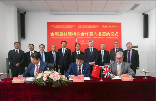 Aircraft manufacturer COMAC, GKN Aerospace and AVIC sign Framework Agreement for a joint venture in China