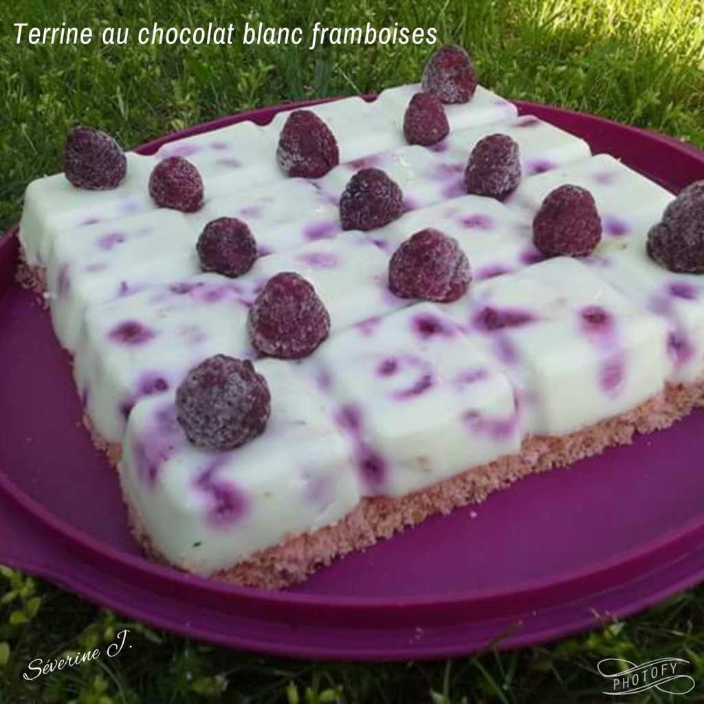 Terrine de framboises au chocolat blanc Dans la cuisine de Séverine