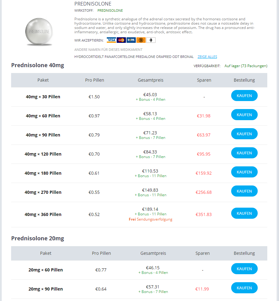 Prednisolone 40mg online
