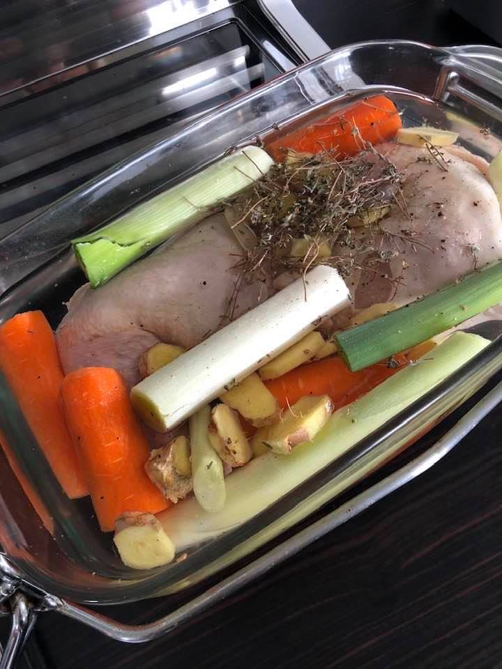 Pot au feu de poulet au gingembre et à la citronnelle mes recettes