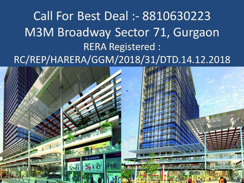 m3m broadway gurgaon, shop for sale in m3m broadway gurgaon, m3m broadway sector 71 gurgaon