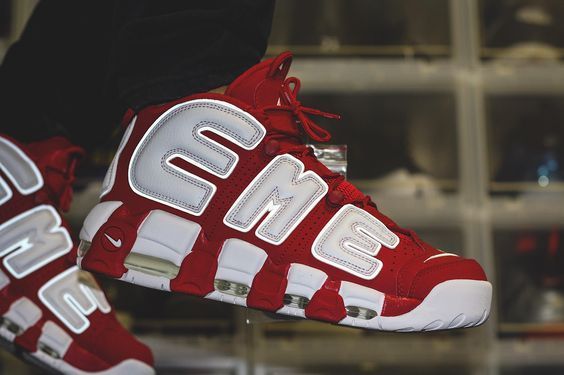 supreme x nike uptempo red