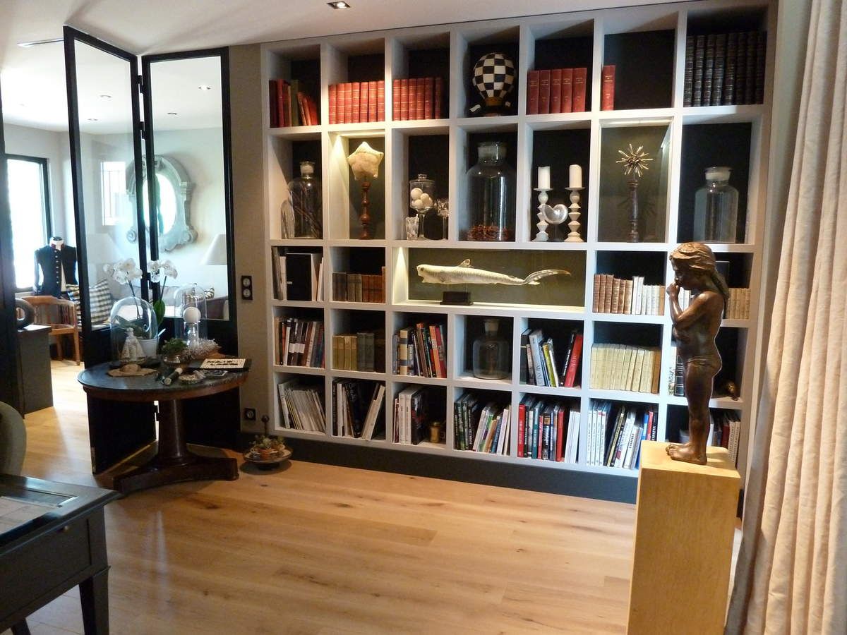 bibliothèque sur mesure tours et parquet posé à Tours