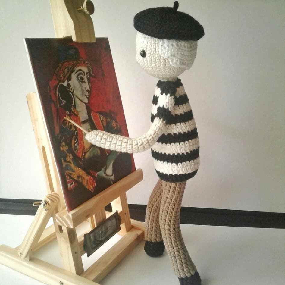 Pablo Picasso, amigurumi, crochet, Jacqueline Roque
