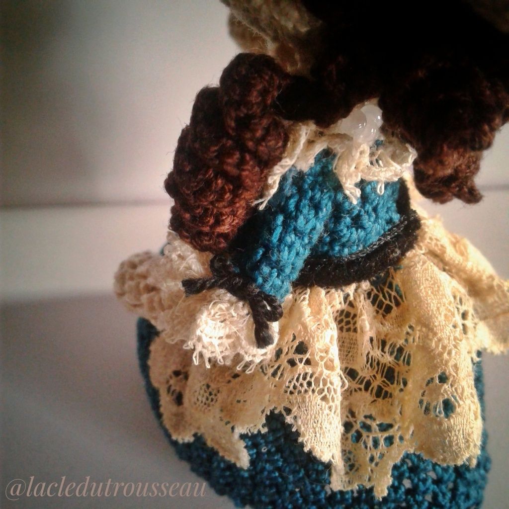 Constance, Constanze Weber Mozart, miniidole, crochet, amigurumi