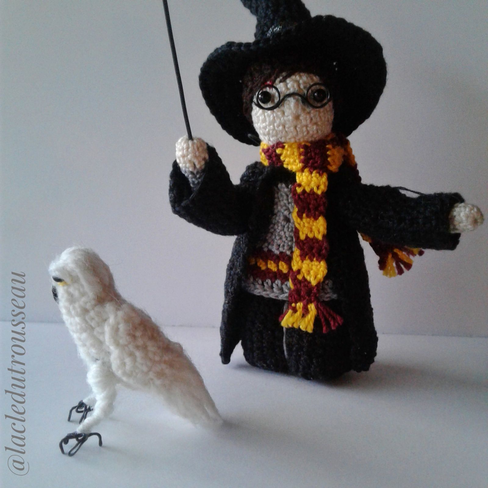 Harry Potter, Miniidole, Poudlard, amigurumi, crochet, crochet doll, Hedwige