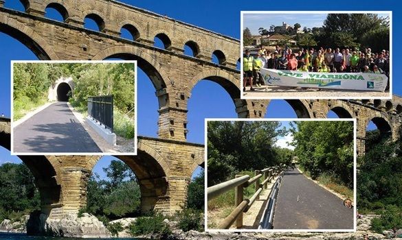 Randonnée roller Voie verte du Pont du gard avec Roller Lib Nîmes, Apprendre le Roller à Nîmes