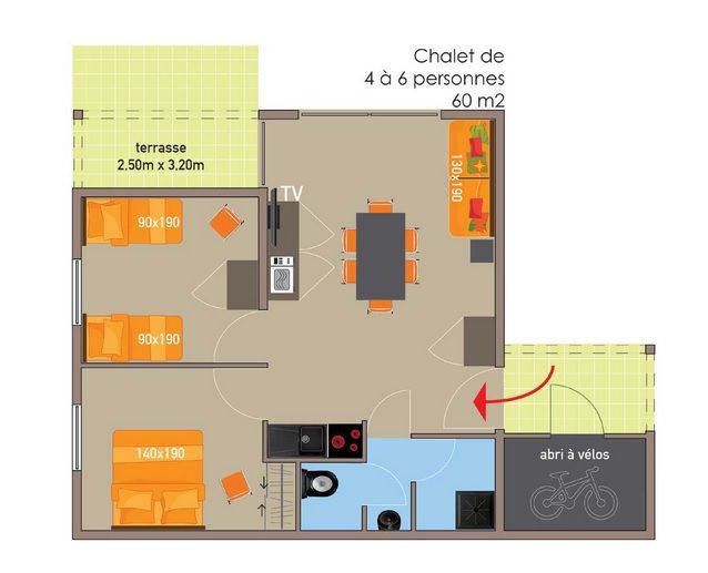 Roller Lib, séjour, camping Le hameau des Champs à Cormatin