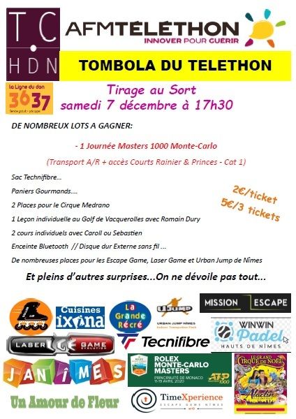 Club Roller Lib à Nîmes, Téléthon, Tennis Club des Hauts de Nîmes,